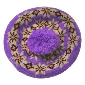 Nobility 100% Acrylic Yarn Beanie Purple Adult OS